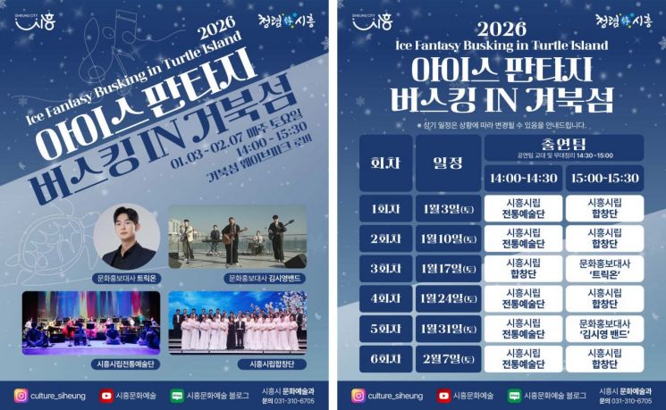 시흥시, 내일부터 거북섬서 '아이스 판타지 버스킹' 개최