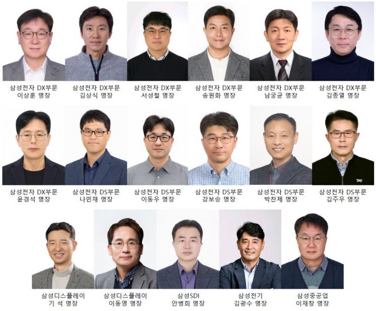 삼성, 최고기술전문가 '명장' 17명 선정…역대 최대