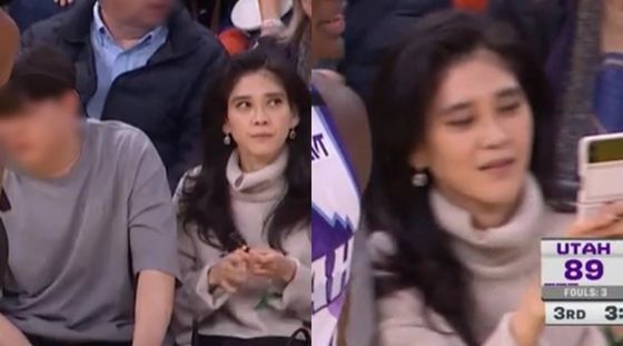 서울대 합격 아들과 美서 휴가 즐긴 이부진…NBA 중계 '깜짝' 등장