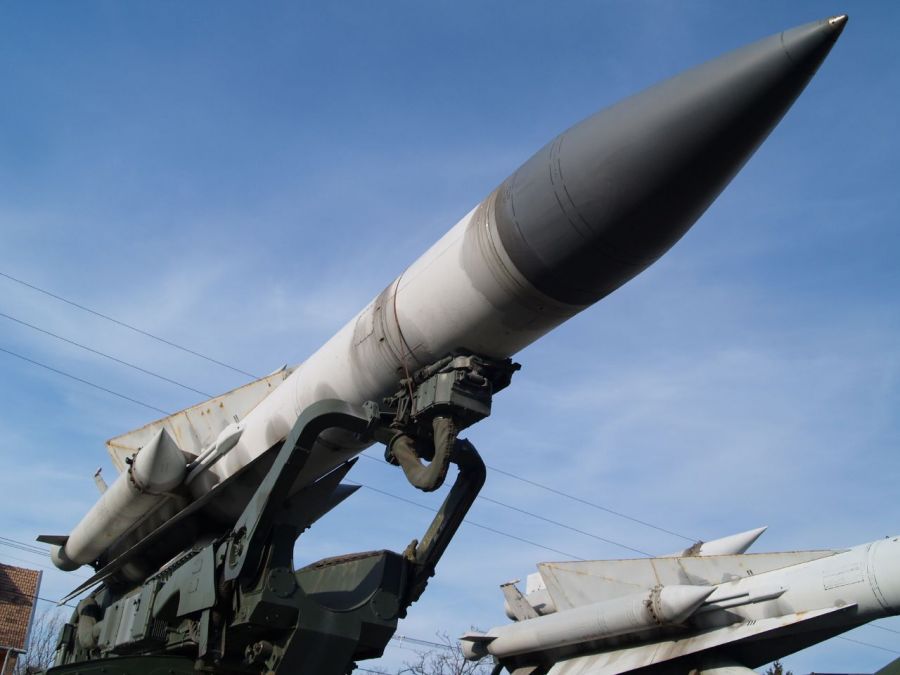 SA-5 Surface-to-Air Missile. SA-5 (Soviet designation S-200) long-range surface-to-air missile system. An older air defense asset developed for intercepting high-altitude aircraft.