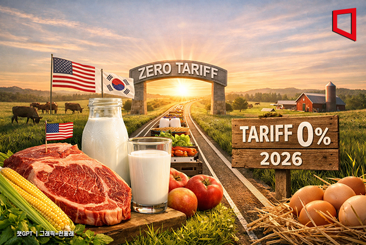 미국산 소고기 관세율 14년만에 '0%'…우유 등 45개 무관세