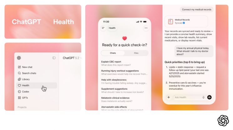 챗GPT로 건강관리 한다…오픈AI, '챗GPT 건강' 출시