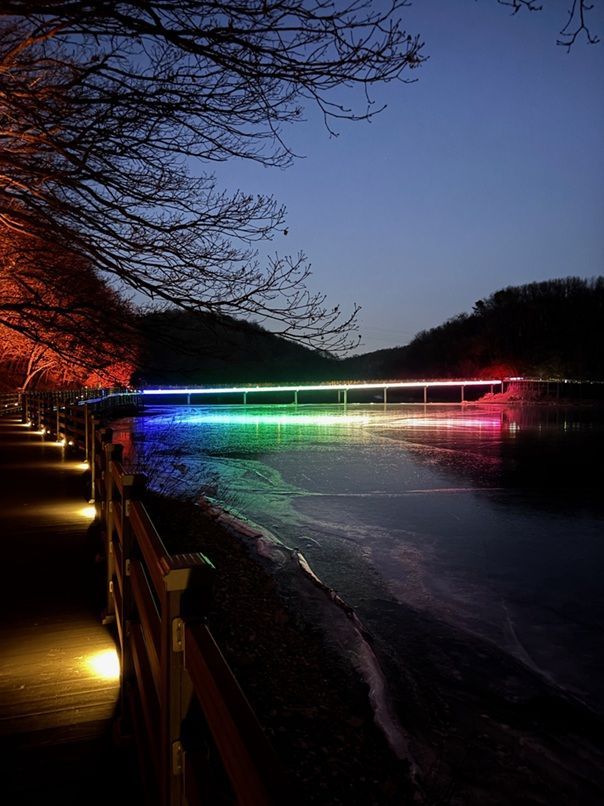 ‘밤이 더 아름다운 공릉호수’ 파주시, 야간경관 1단계 사업 마무리