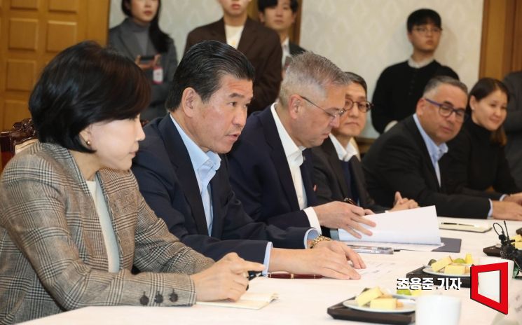 [포토] 발언하는 제임스 김 암참 회장