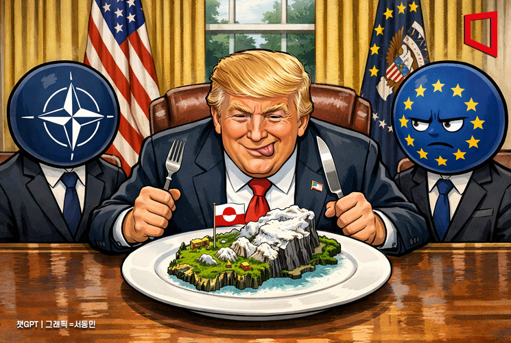 노골적 '그린란드 야욕' 흔들어대는 트럼프…침묵하는 나토에 '유럽 분노'
