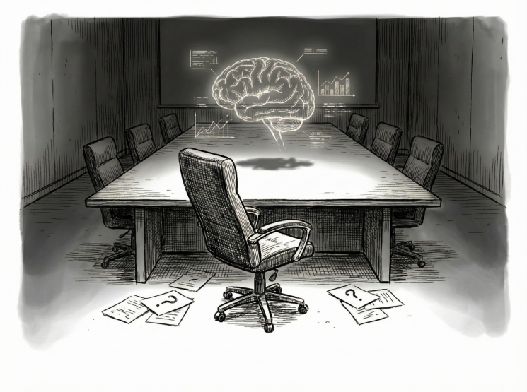 'AI가 그렇게 말했다'는 문장이 효율로 포장되면서, 인간의 의사결정의 책임과 권한의 경계가 실시간으로 흐려지고 있다. 구글 제미나이 생성 이미지.