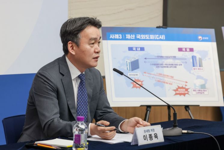 이종욱 관세청 차장이 13일 정부세종청사에서 '환율 안정 저해 불법 외환거래 연중 상시 집중점검 계획'을 브리핑하고 있다. 관세청 제공