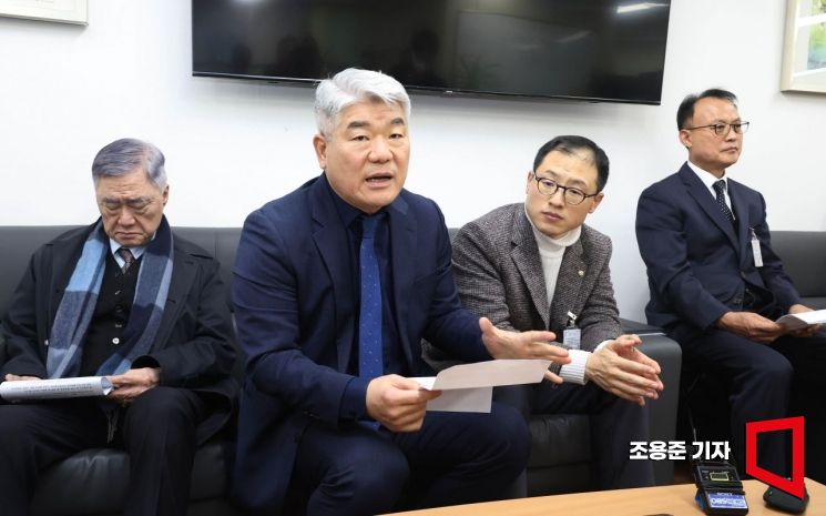 [포토] 김진향 의장 및 남북경협기관장들 기자회견