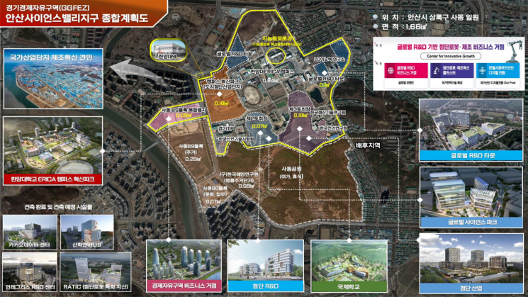 안산사이언스밸리, 15일 경기경제자유구역 지정…2조2천억원 생산효과