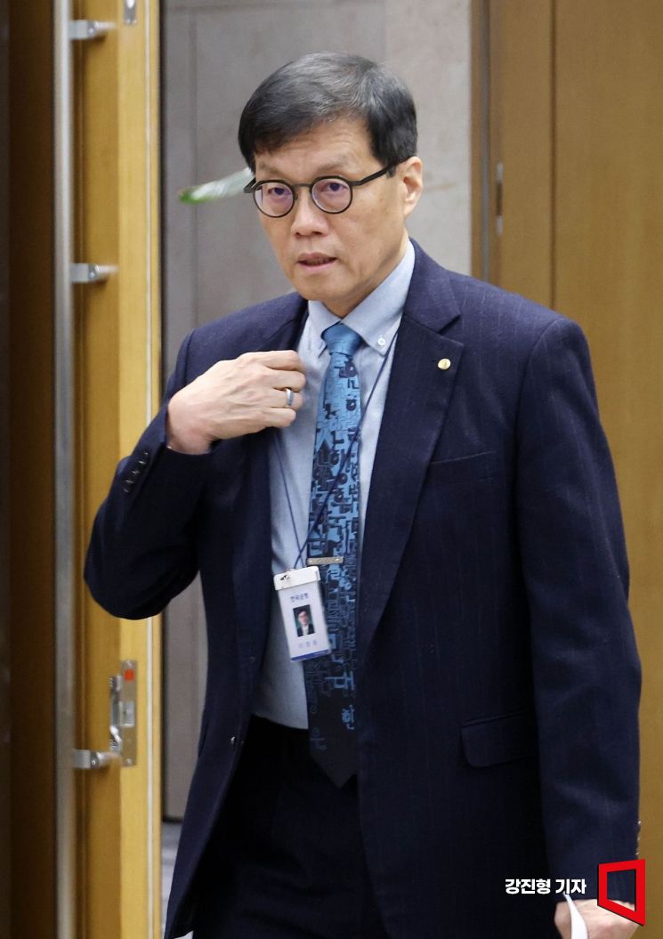 [포토] 금통위 본회의 참석한 이창용 한국은행 총재