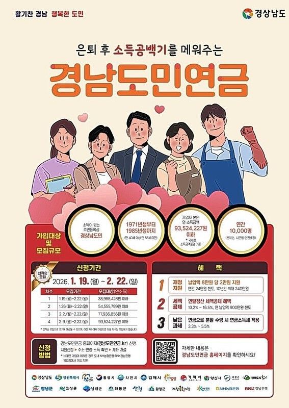 함안군, 경남도민연금 가입자 모집