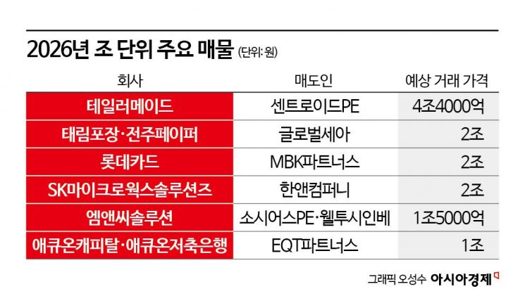 쏟아지는 조 단위 대형 매물, M&A 시장 기지개 켤까