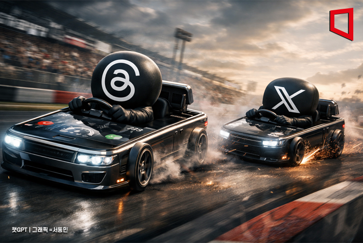스레드, 모바일서 X 제쳤다…웹에선 여전히 X 강세