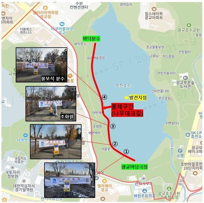 수원 원천호수서 고병원성 AI 검출…2월3일까지 출입 통제