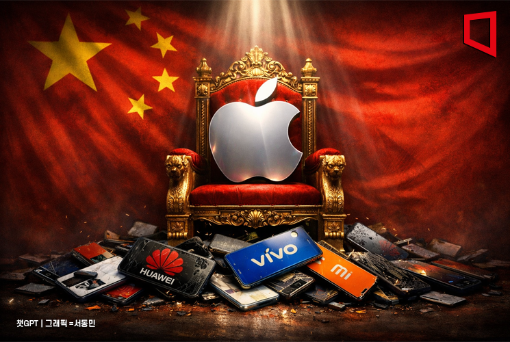 애플, 중국 판매량 2년만에 1위 탈환.. 4분기 점유율 21.8%