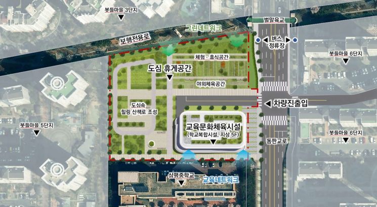 삼평동 725번지 부지 기본구상(안). 성남시 제공