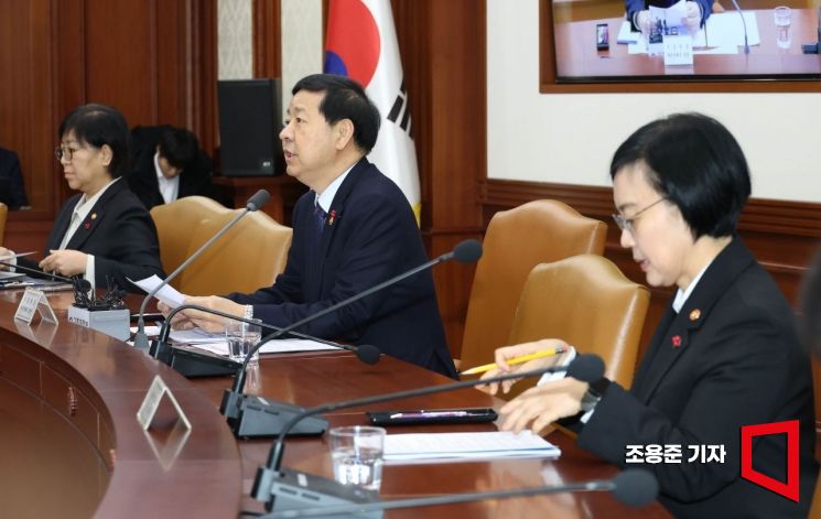 구윤철 경제부총리 겸 재정경제부 장관이 21일 서울 종로구 정부서울청사에서 열린 경제관계장관회의에 참석해 대중소기업 상생 성장 전략, 전략적 수출금융 지원 강화방안 등에 대해 발언하고 있다. 2026.1.21 조용준 기자