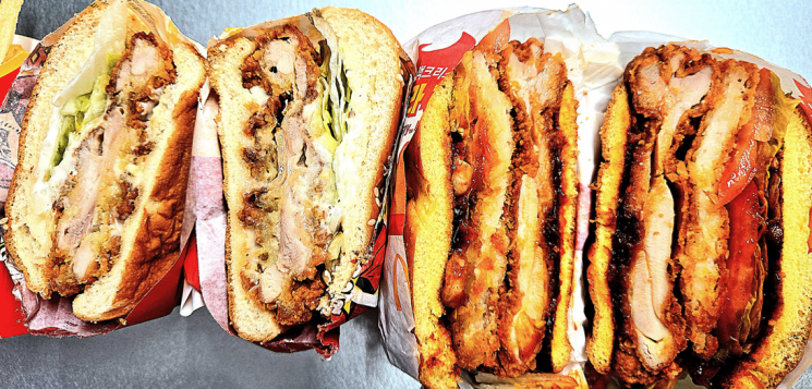 [먹어보니]고소함이냐 얼얼함이냐…치킨버거의 선택