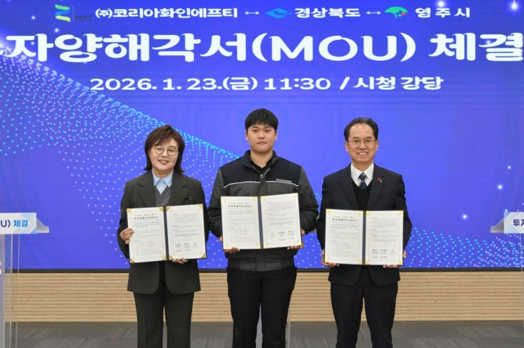 코리아화인에프티, 영주 풍기에 300억 투자 건강기능식품 공장 설립…평택 본사도 이전