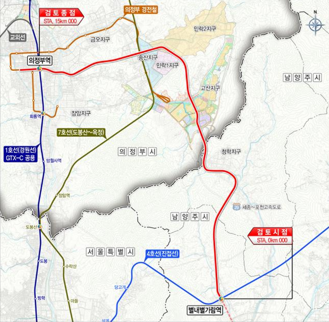 의정부시, 8호선 연장 ‘사활’…제5차 광역교통시행계획 반영 총력