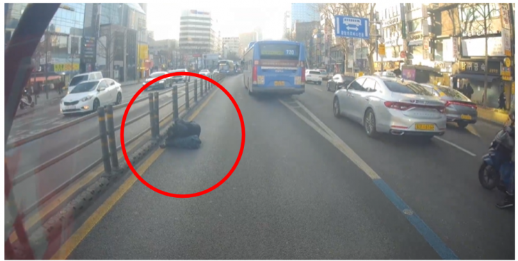 "싫어 나 잘거야"…종로 대로 한복판에 누워서 '쿨쿨' 잠든 남성