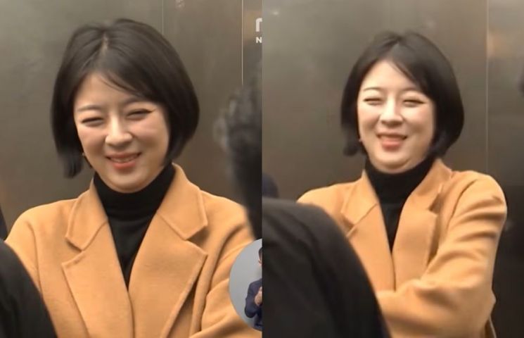 배현진에 "'아이 사진' 삭제 안 하나?" 묻자 대답 없이 웃음만