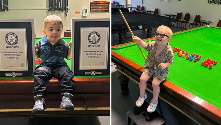 "놀러 왔냐구요? 선수입니다" 34개월 당구 신동, 기네스 세계 기록 2관왕