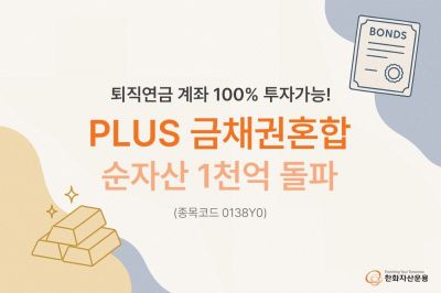 한화운용, PLUS 금채권혼합 ETF 순자산 1000억 돌파