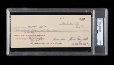 잡스 서명 '애플 첫 수표', 경매가 얼마?…"역대 최고가"