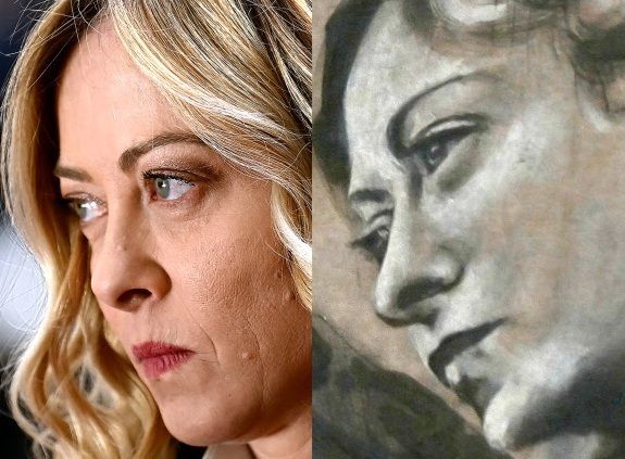 지나치게 닮아서 논란…로마 대성당서 복원한 벽화 "멜로니 총리 닮았다"