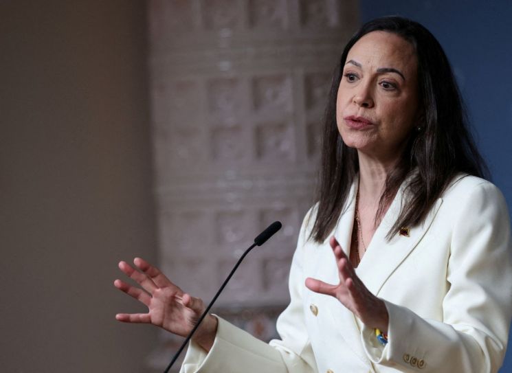 去年诺贝尔和平奖得主、委内瑞拉反对派领导人 María Corina Machado。路透社 联合新闻供图
