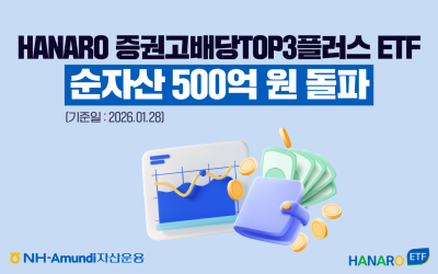NH-아문디운용, '증권고배당TOP3플러스 ETF' 순자산 500억 돌파