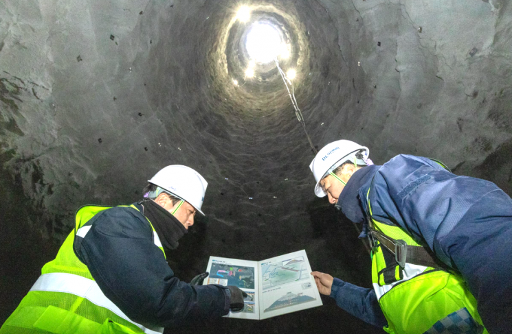DL이앤씨, 43층 높이 수직터널 굴착…최첨단 'RBM 공법' 활용
