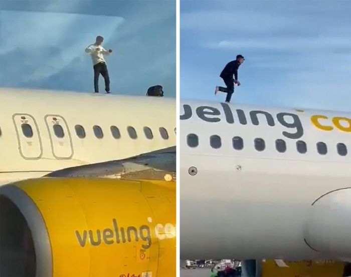 "저긴 어떻게 올라간 거야"…출발 앞둔 비행기 위 올라 춤판 벌인 남성