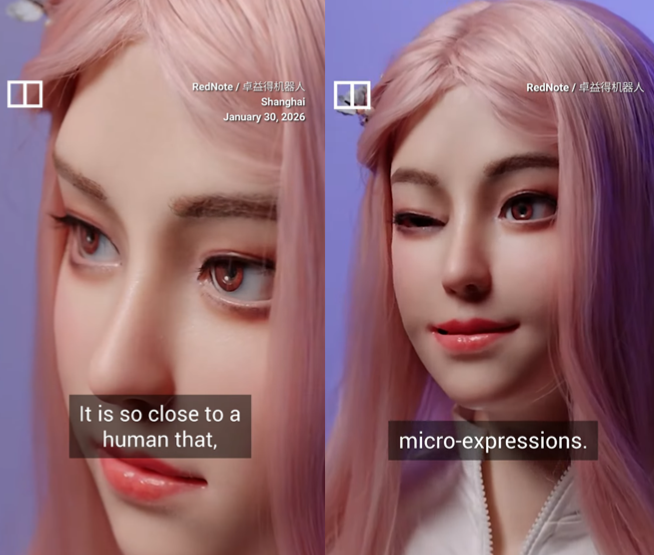 "너무 사람 같아 섬뜩" 윙크에 체온까지 구현한 中 여성형 휴머노이드