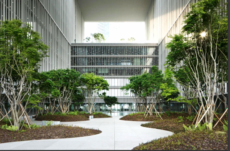Amorepacific headquarters in Yongsan-gu, Seoul, designed by David Chipperfield Architects. David Chipperfield Architects
