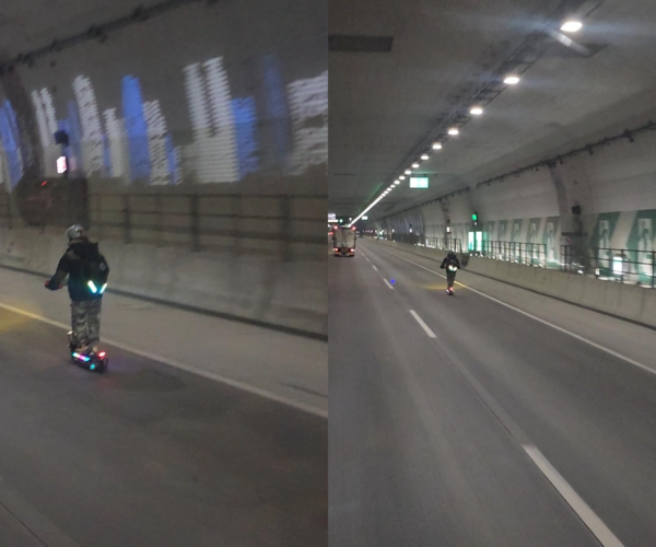 시속 110㎞ 고속도로서 '킥보드 질주' 경악