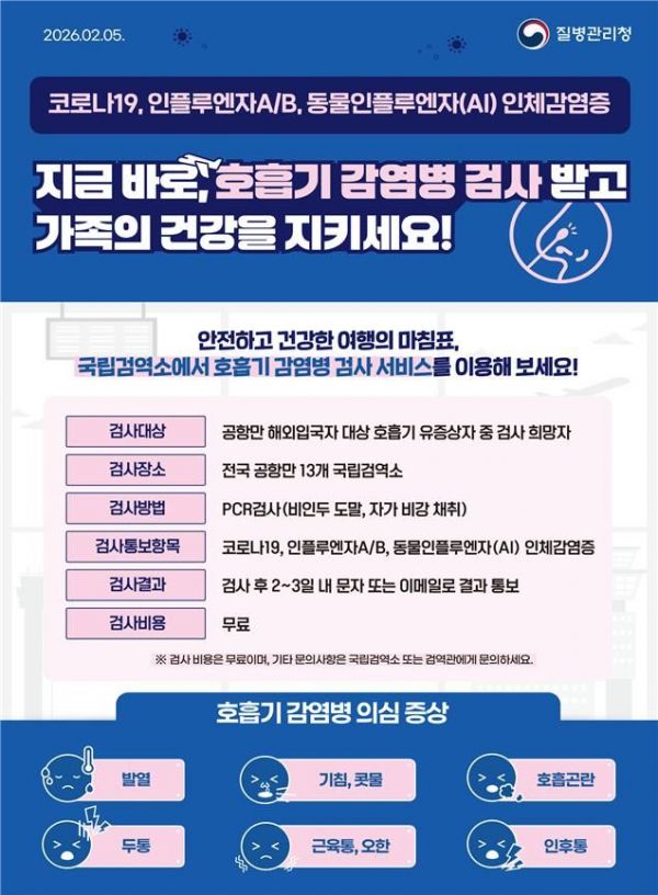 해외입국자 발열·기침 무료 검사…설 연휴 앞두고 '감염병 주의보'