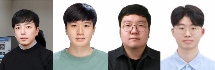 연구진,(좌측부터) 정훈의 교수, 이상우 연구원, 송현석 연구원, 김진서 연구원. UNIST 제공