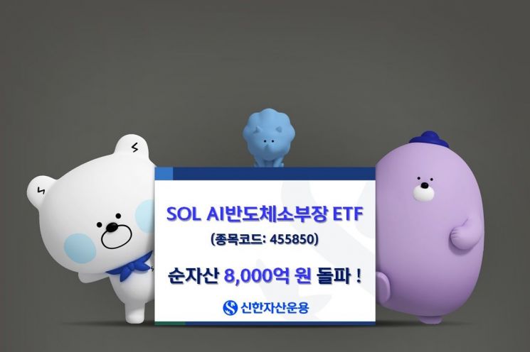 신한운용 SOL AI반도체소부장 ETF, 순자산 8000억원 돌파