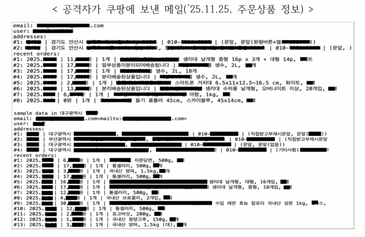 정부 "쿠팡, 이름·이메일 3367만건 유출 확인…연락처·주소 등도 노출"