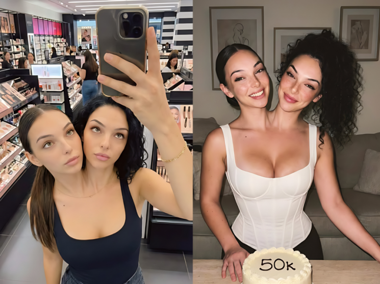 AI가 생성한 샴쌍둥이 모델. 인스타그램 캡처