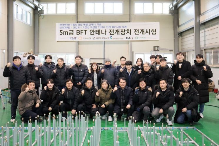 Korean Air Succeeds in Test of Large Antenna Deployment System for Satellite Payloads