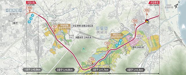 노선도. 하남시 제공