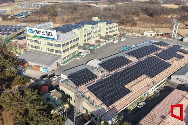 에이스침대, 태양광 설비 도입…공장 에너지 소비 실시간 분석