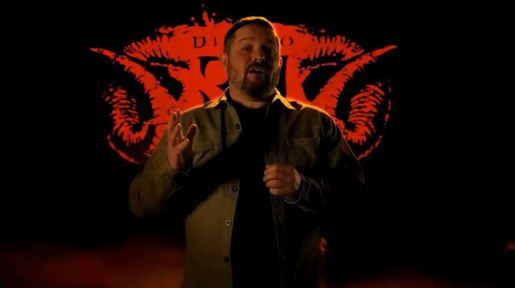 브렌트 깁슨 디아블로4 게임 디렉터가 11일(현지시간) '디아블로' 시리즈 30주년을 기념 스포트라이트 방송에서 새로운 콘텐츠를 소개하고 있다. 유튜브 캡처