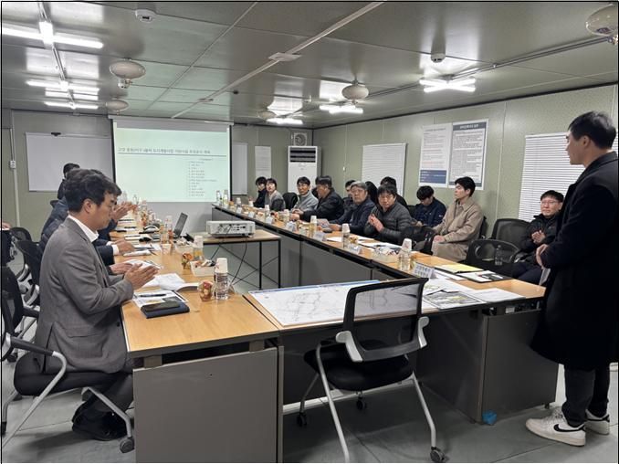 풍동2지구 3·4블록 도시개발사업 기반시설 점검. 고양시 제공