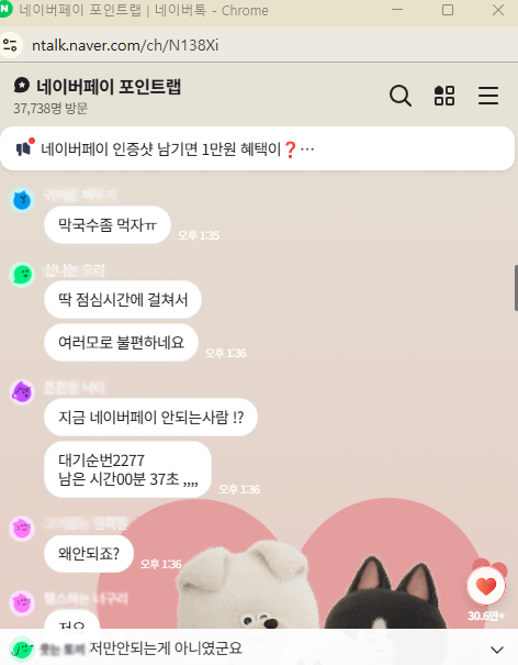 [속보]"딱 점심시간이라 불편" 네이버페이 결제·예약 오류…"복구 중"