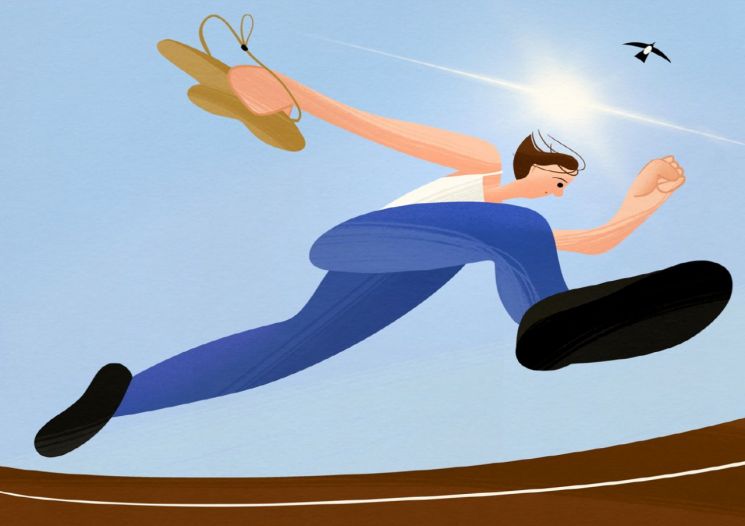 곽명주 ＜달리기＞ 디지털 프린트 Digital print 42×29.7cm 2023. 사진 교보아트스페이스