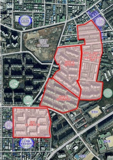 부천시 괴안동·소사본동 정비구역 지정(안). 부천시 제공